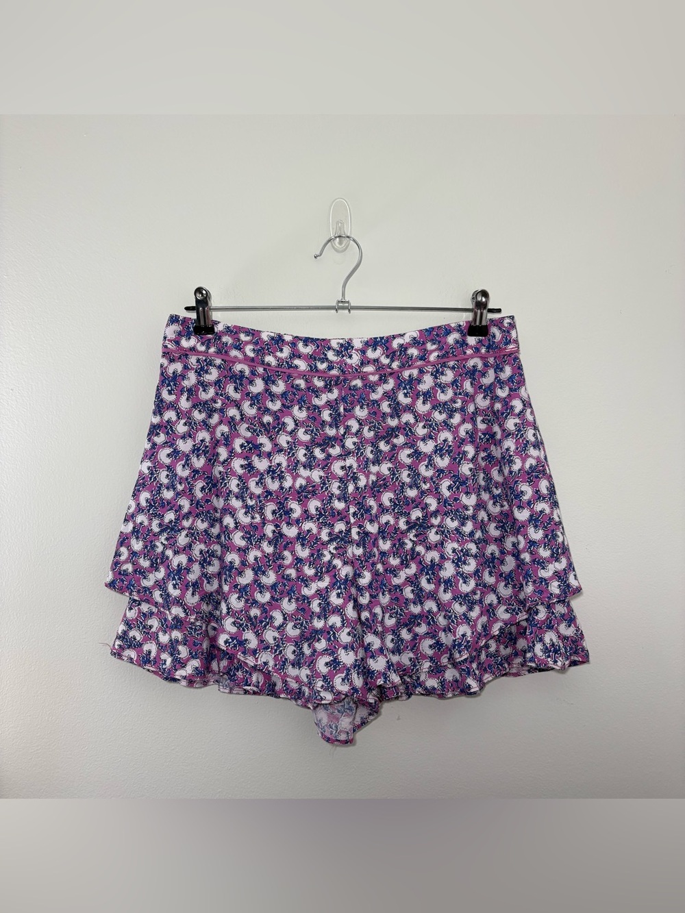 Ett:Twa by Anthropologie floral print linen blend butterfly shorts (medium)